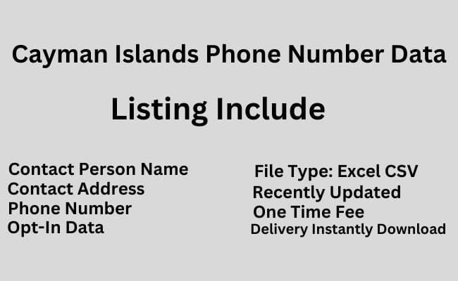 开曼群岛电话号码数据