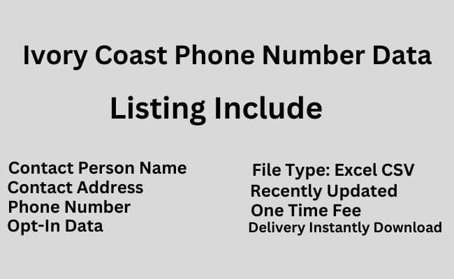 象牙海岸电话号码数据