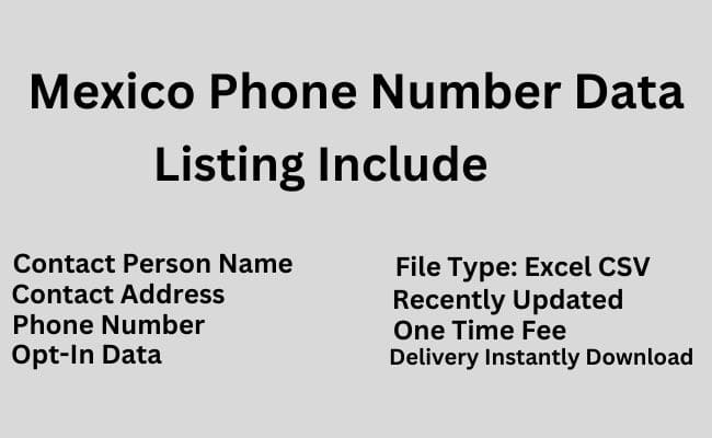 墨西哥电话号码数据