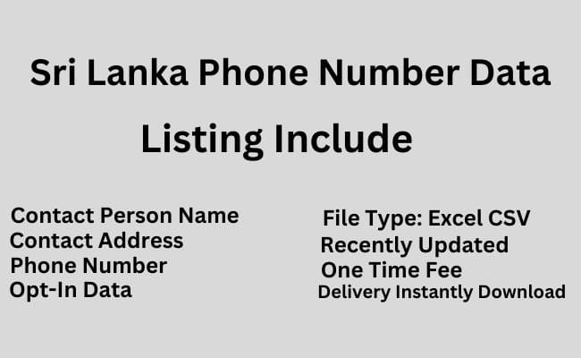 斯里兰卡电话号码数据