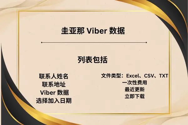 圭亚那 Viber 数据